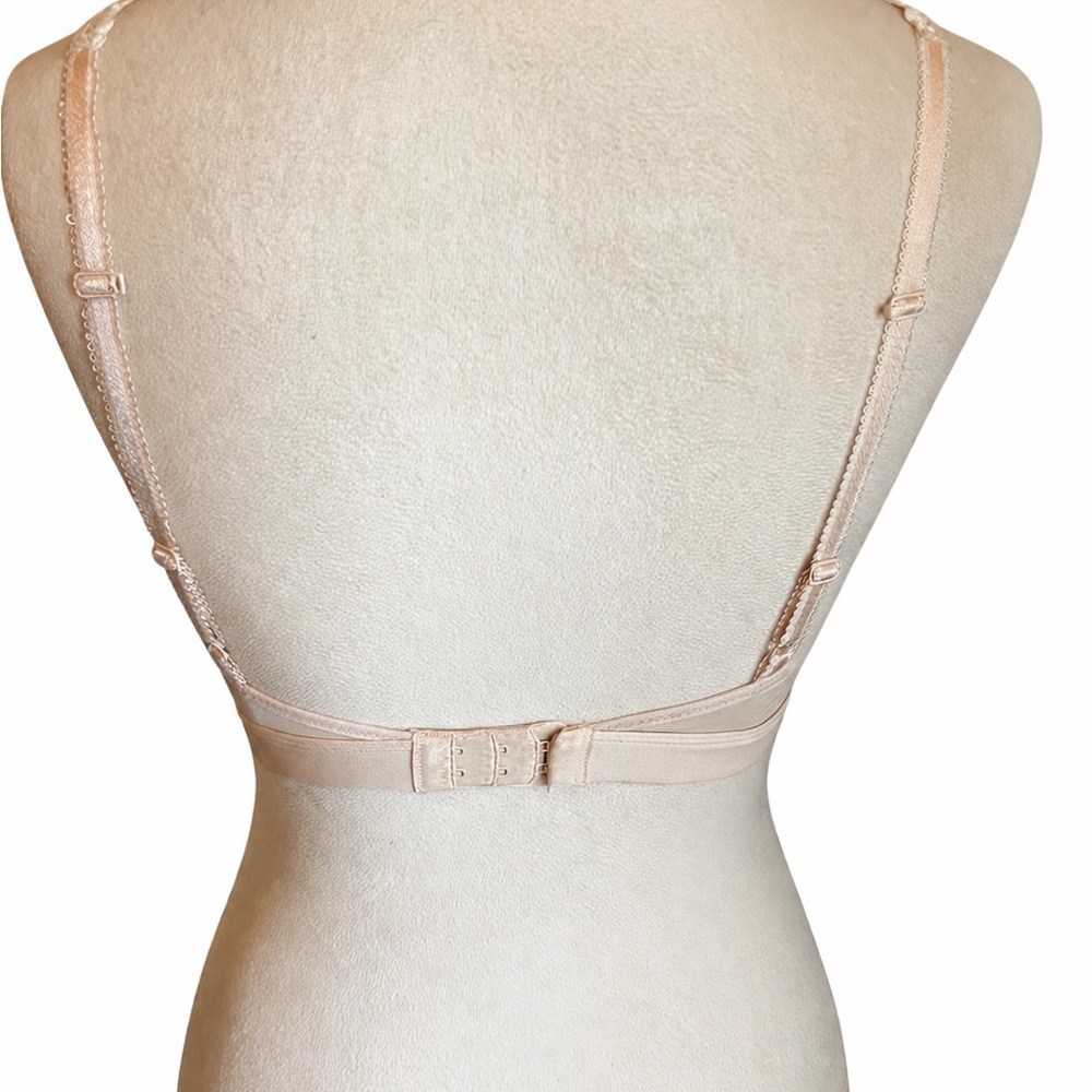 Wacoal Lace Bralette Nude Beige Sheer Floral Size 36 NWOT - Picture 4 of 7